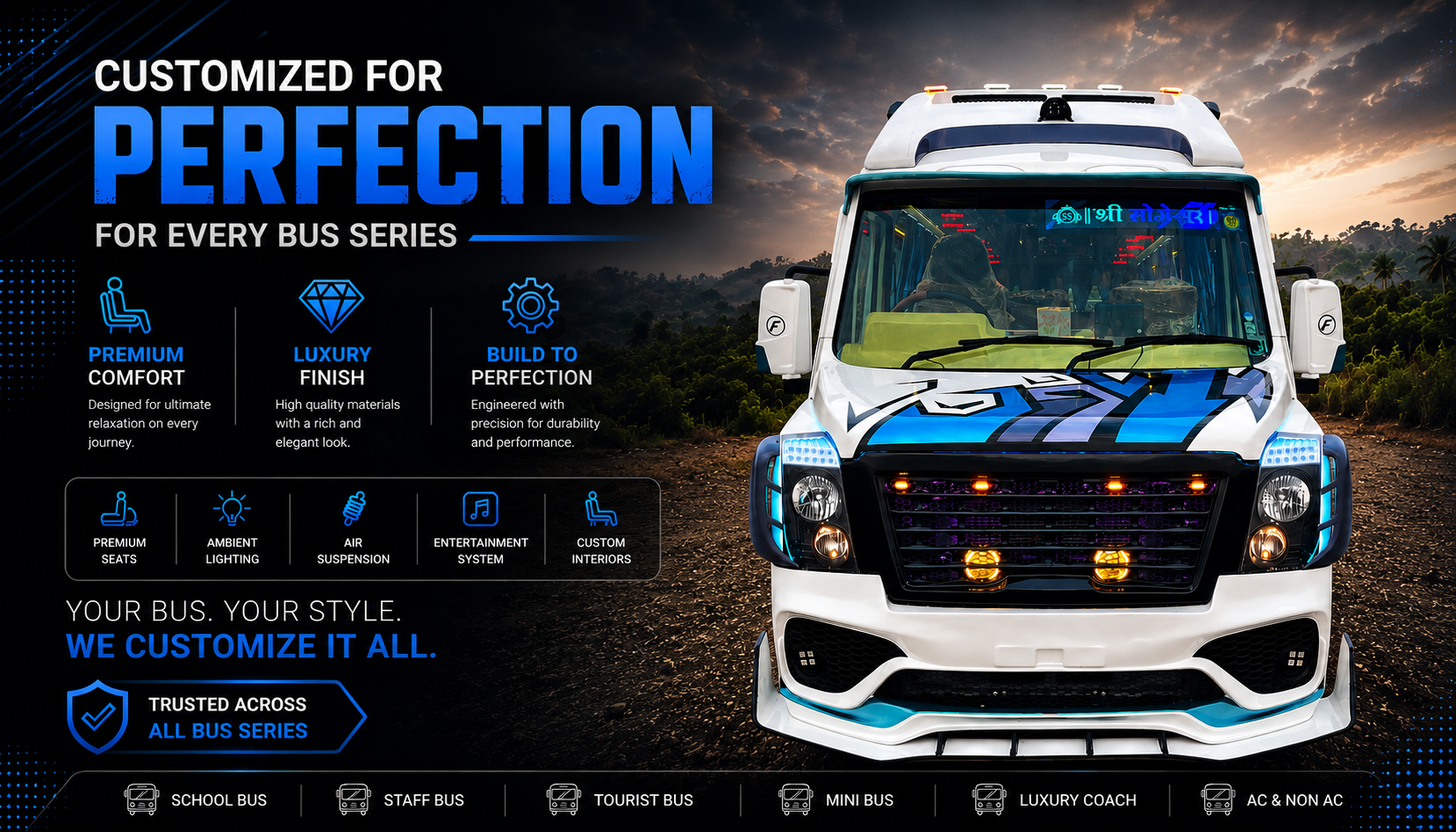 SSK Luxury Tempo Traveller Customization